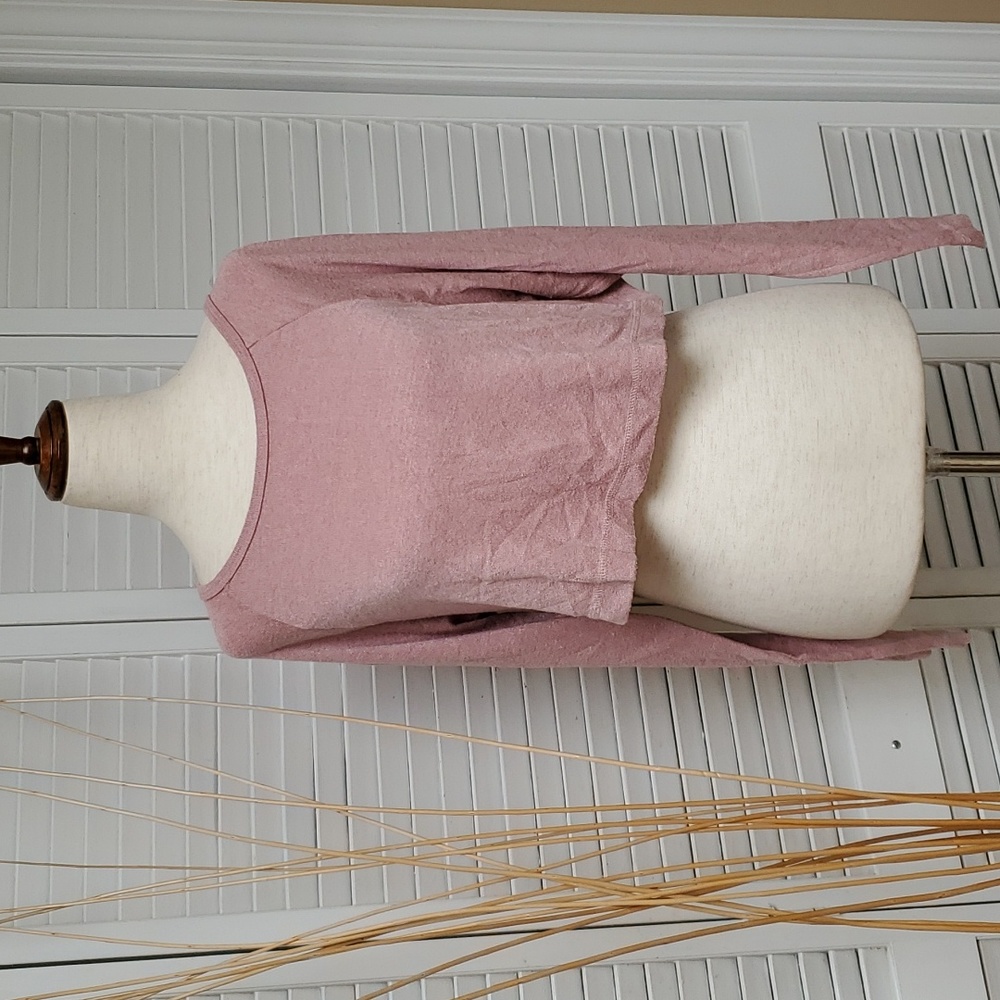 Fashion Nova Longsleeve Cropped Mauve Knit Top Size M